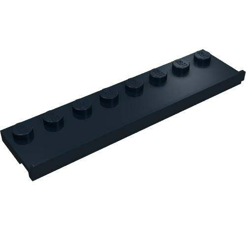 30586-3.png 30586 - Plate, Modified 2 x 8 with Door Rail - Image 1