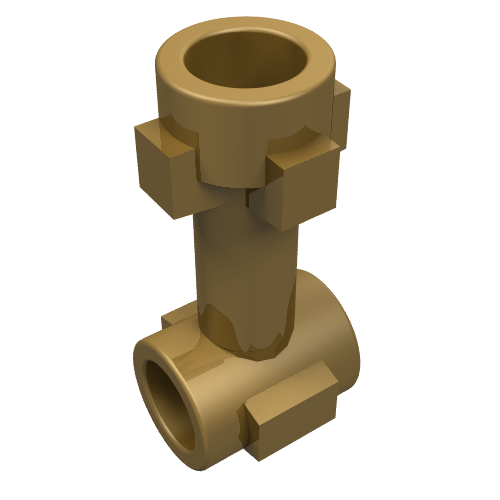 92690.png 92690 - Bar 1L with Top Stud and 2 Side Studs (Connector Perpendicular) - Image 1