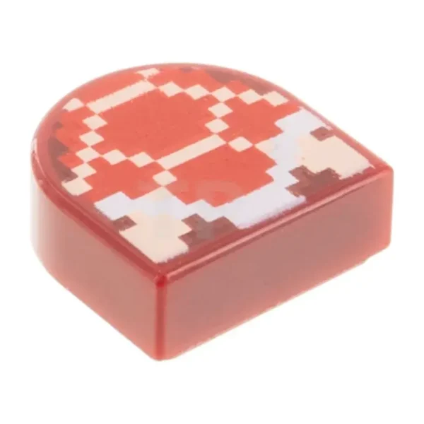 Tile, Round 1 x 1 Half Circle Extended (printed)