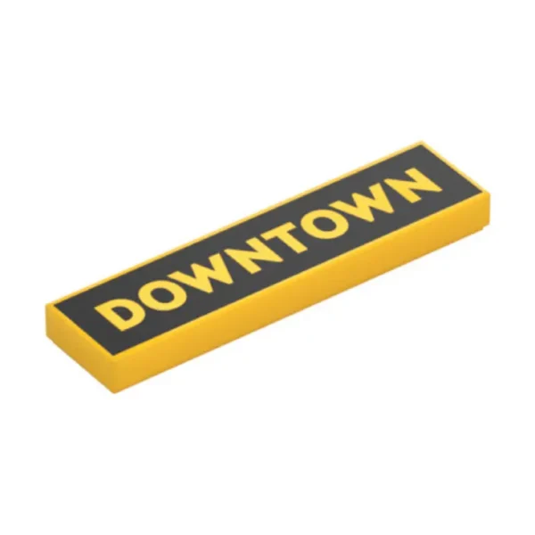 2431pb0877 Tile 1x4 DOWNTOWN Yellow