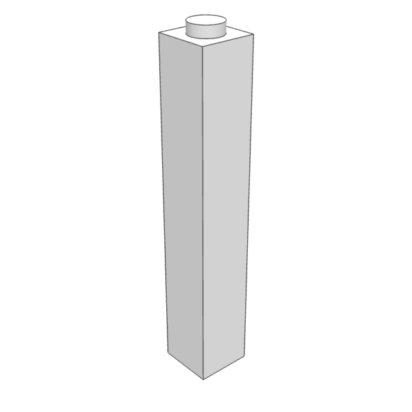 Stein 1 x 1 x 5 (Typ unbekannt) – Weiß