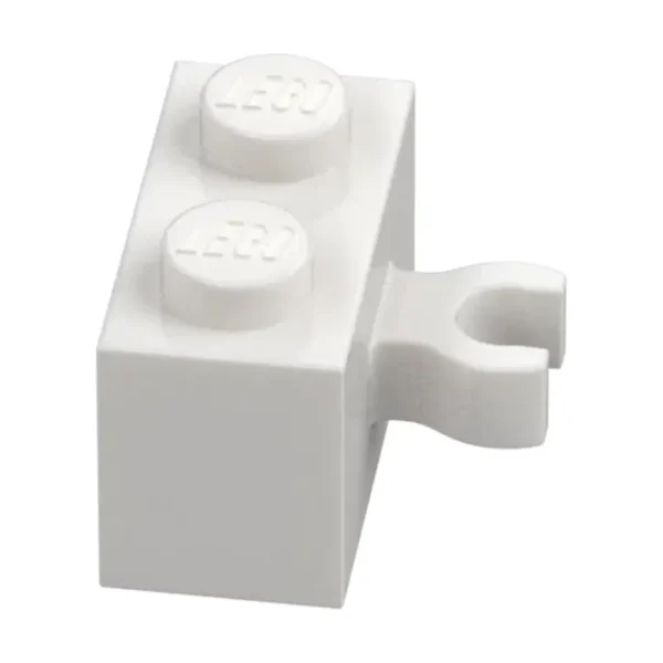 30237b Brick 1x2 with Clip White
