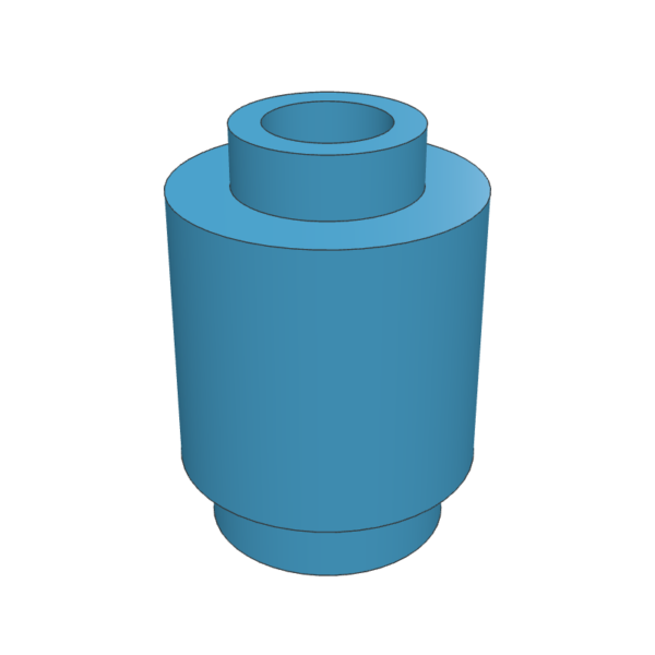 Brick, Round 1 x 1 – Dark Azure