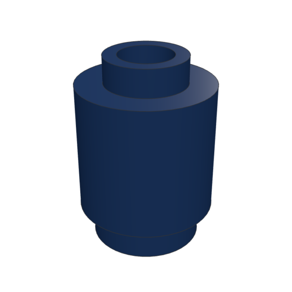 Brick, Round 1 x 1 – Dark Blue