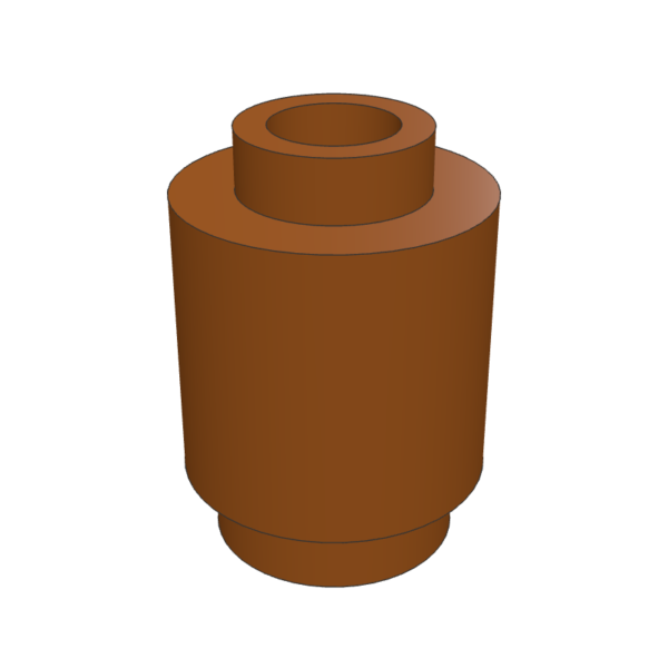 Brick, Round 1 x 1 – Dark Orange