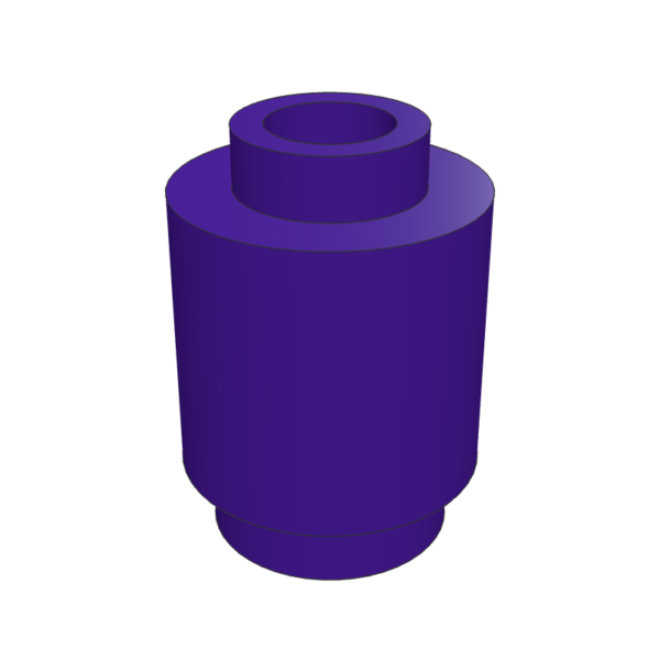 Brick, Round 1 x 1 – Dark Purple