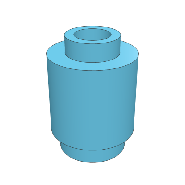 Brick, Round 1 x 1 – Medium Azure