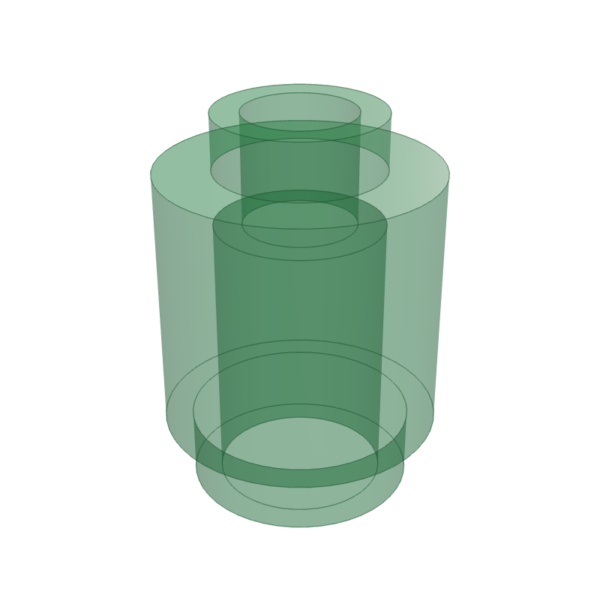 Brick, Round 1 x 1 – Trans-Green