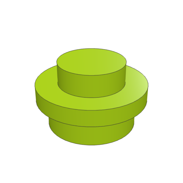 Plate, Round 1 x 1 – Lime