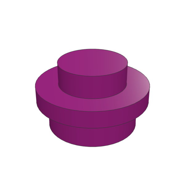 Plate, Round 1 x 1 – Magenta
