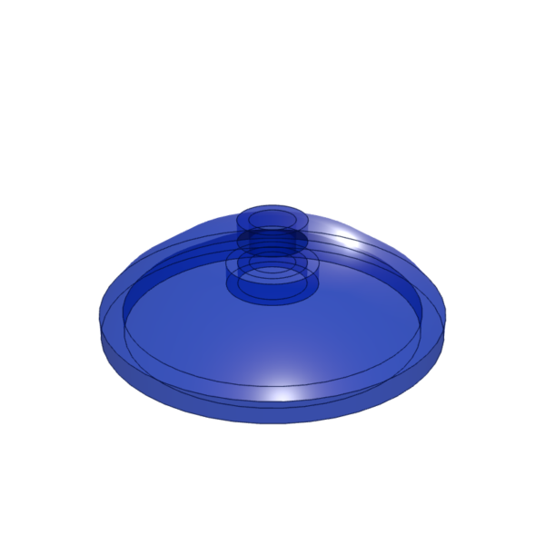 Dish 3 x 3 Inverted (Radar) – Satin Trans-Dark Blue