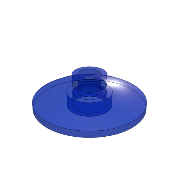 Dish 2 x 2 Inverted (Radar) – Satin Trans-Dark Blue