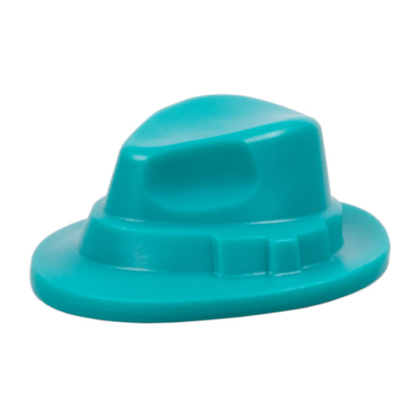 5188 - Minifigure, Headgear Hat, Narrow Brim (Fedora) – Dark Turquoise