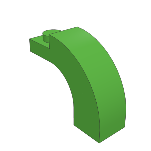 Arch 1 x 3 x 2 Curved Top – Bright Green