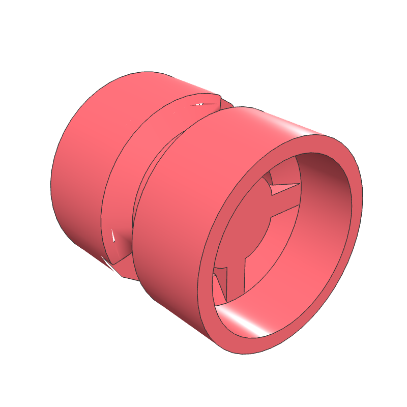 Wheel 11mm D. x 12mm, Hole Notched for Wheels Holder Pin – Coral