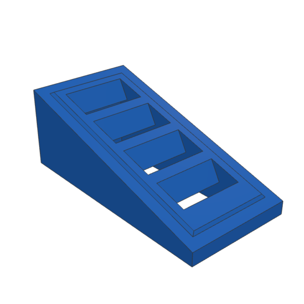 Slope 18 2 x 1 x 2/3 with Grille – Blue