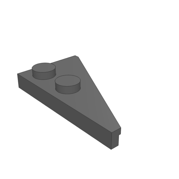Wedge, Plate 4 x 2 Left, Pointed – Dark Bluish Gray