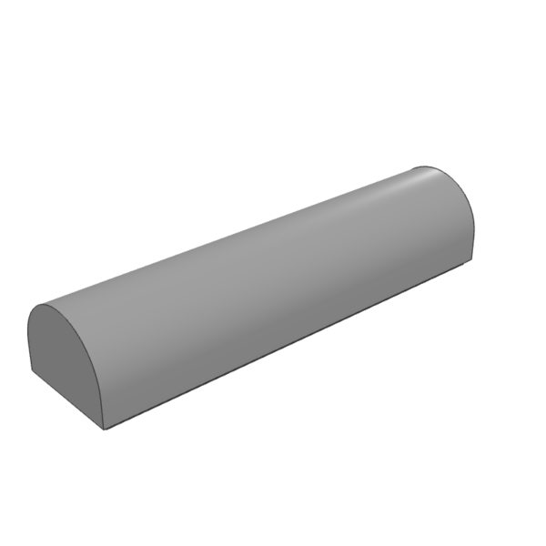 Slope, Curved 1 x 4 x 2/3 Double – Light Bluish Gray