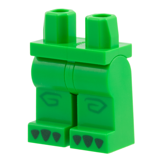 970c00pb1859 - Hips and Legs with Green Knees, Dark Green Claws Pattern – Bright Green