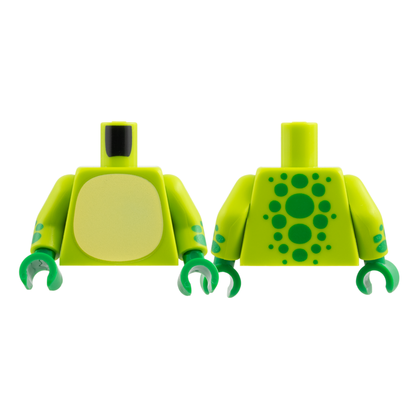 973pb6450c01 - Torso Bright Light Yellow Belly, Green Spots on Back Pattern / Lime Arms with Green Spots Pattern / Green Hands – Lime