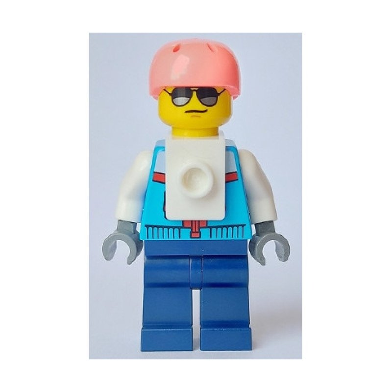 cty1635 - Rock Climber - Male, Dark Azure Jacket, Dark Blue Legs, Coral Sports Helmet, Sunglasses cty1635 - Rock Climber - Male, Dark Azure Jacket, Dark Blue Legs, Coral Sports Helmet, Sunglasses