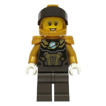 cty1755 - Astronaut - Male, Pearl Dark Gray and Pearl Gold Spacesuit, Pearl Gold Helmet