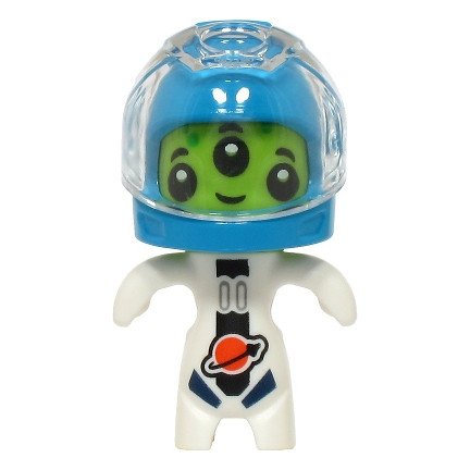 cty1764 - Alien - White Spacesuit, Dark Azure Helmet, Trans-Clear Visor
