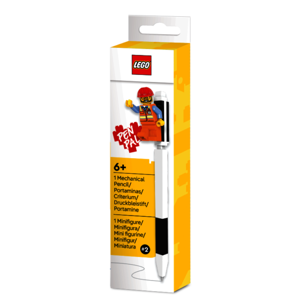 53705 - Pencil, Mechanical with Studs and Construction Worker Minifigure