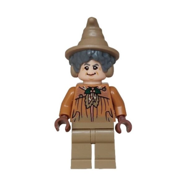 hp570 - Professor Pomona Sprout - Dirty Cloak, Dark Green Holly Brooch, Dark Tan Legs