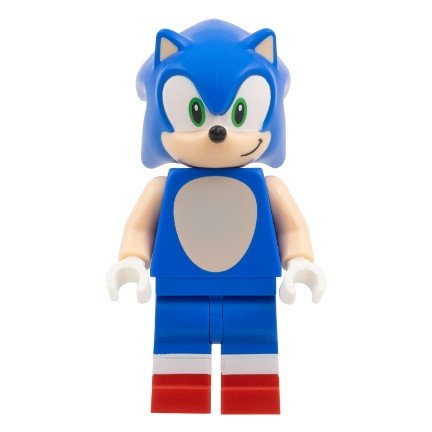 son004 - Sonic the Hedgehog - Light Nougat Face and Arms, Grin to Left